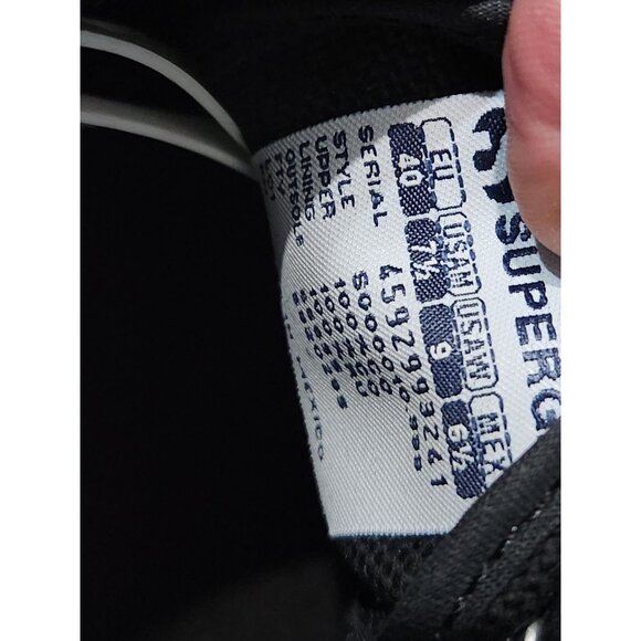 EUC Superga 2750 Cotu Classic Black Canvas Sneaker/Sz. 9(US Women) (7.5 US Men) - Picture 8 of 9